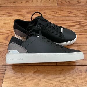 Michael Kors Women's Scout Lace Up Black Sneakers